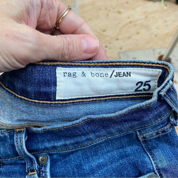 Rag& bone Dre Low-Rise Slim Boyfriend Ankle Jeans size 25 - Picture 14 of 16